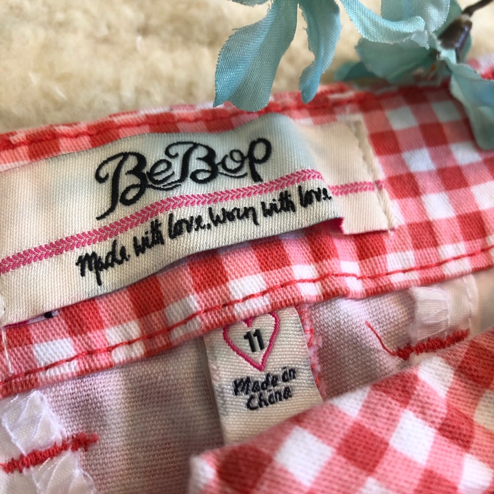 BeBop Scalloped Red & White Gingham Shorts (11) - Picture 7 of 7